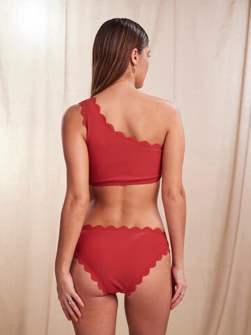 PIECES Bralette Bikini Top 'BOSSA' in Red