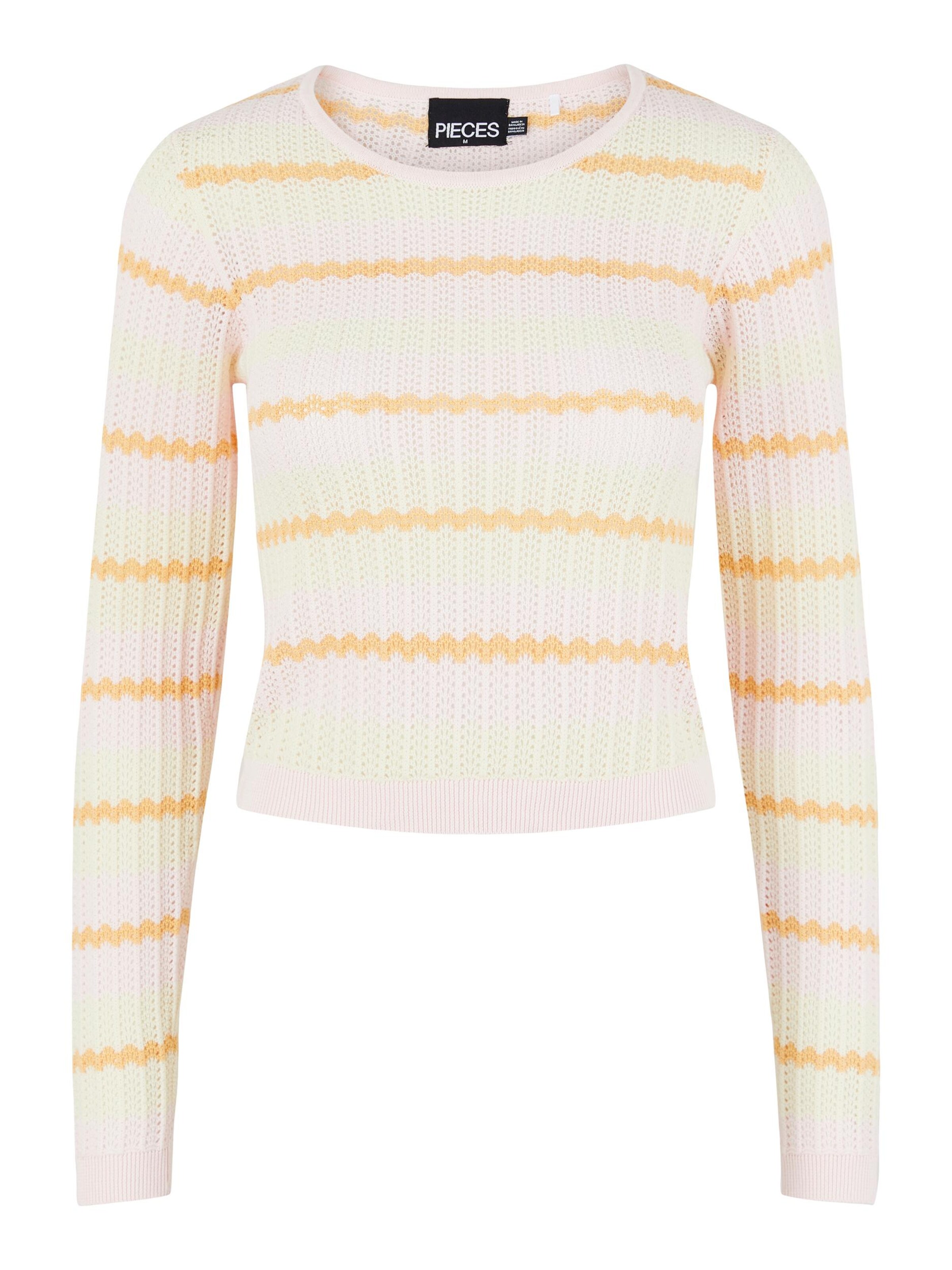 PIECES Tröja 'Venice' i beige: framsida