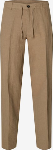 Pantaloni con piega frontale 'SLH196- LEROY SUN' di SELECTED in marrone: frontale