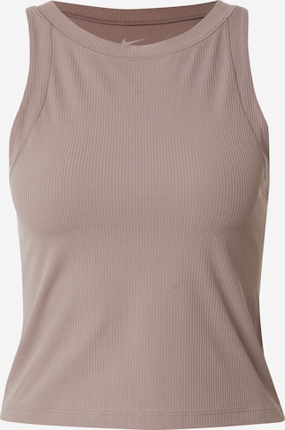 NIKE Спортивный топ в Коричневый: спереди