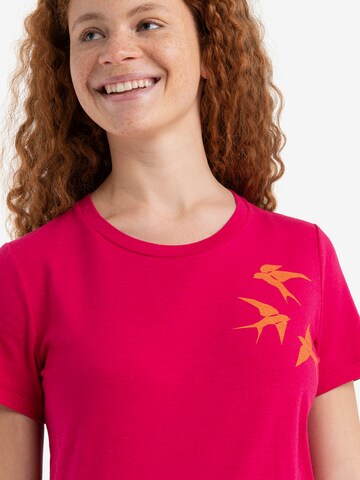 ICEBREAKER - Camiseta 'Central Classic SS' en rosa
