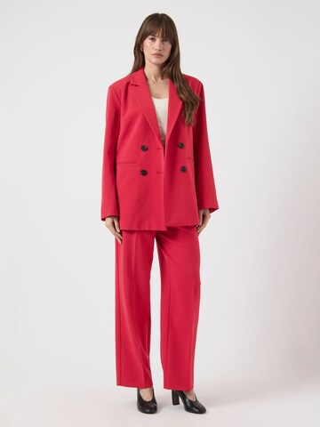 YAS Wide Leg Bukser med fals 'YASLikka' i rød