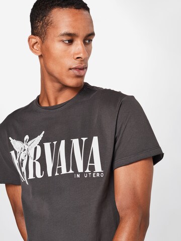 AMPLIFIED Regular fit Shirt 'NIRVANA IN UTERO' in Grijs