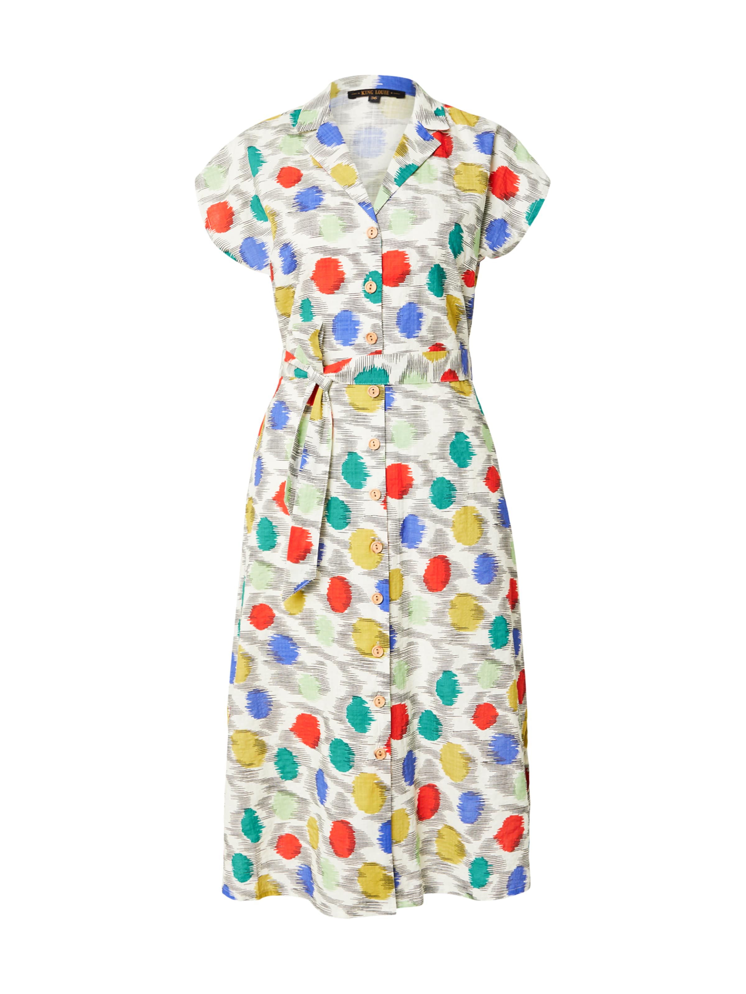 King Louie - Vestido camisero 'Irene' en Mezcla de colores: frente