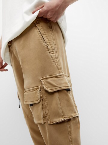 Effilé Pantalon cargo Pull&Bear en marron