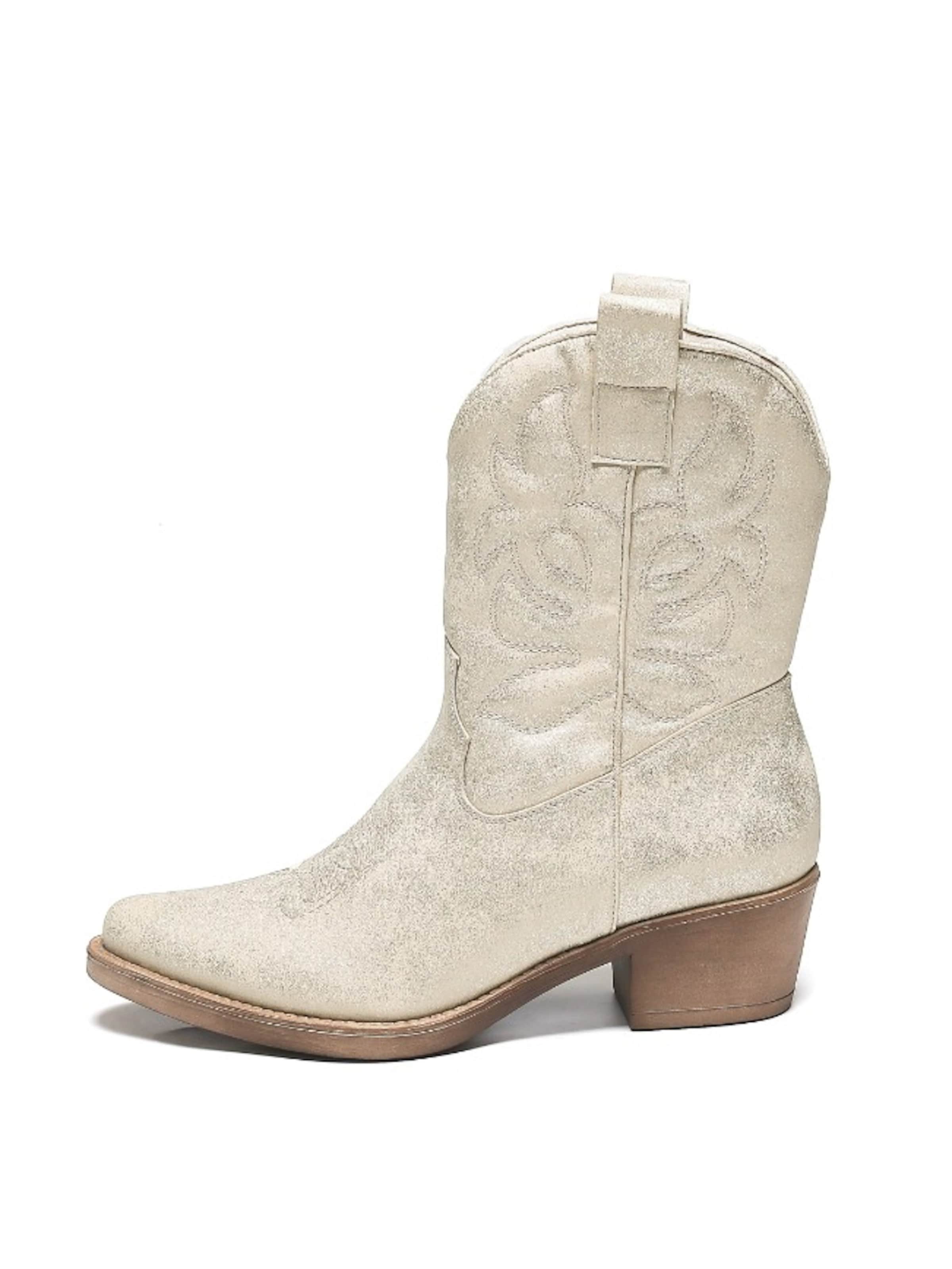 Bottes de cowboy Smile Favorites en or : devant