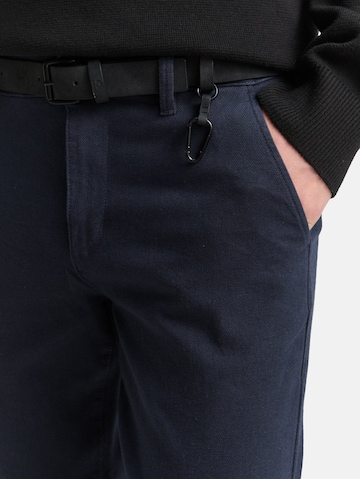 Coupe slim Pantalon chino TOM TAILOR DENIM en bleu