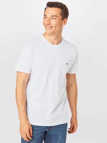 Lee Shirt 'Short sleeve patch Logo Tee' in White: front