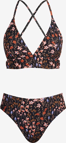Cupshe Bustier Bikini 'CAA12C3F118AA' in Schwarz: Vorderseite