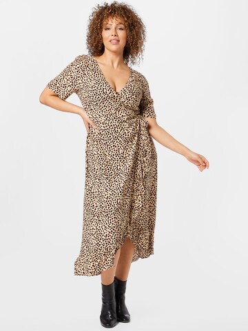 ONLY Carmakoma Dress in Brown: front