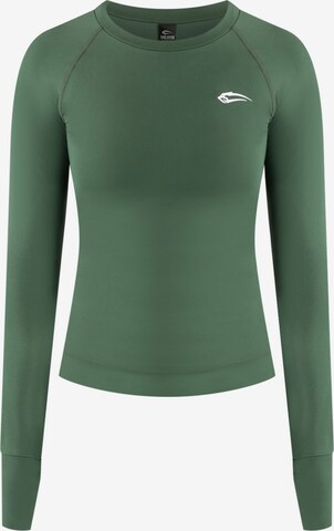 Smilodox Functioneel shirt 'Advanced Breath' in Groen: voorkant