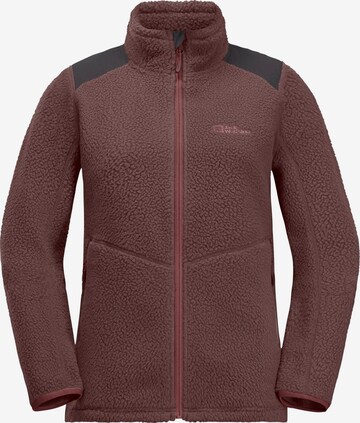 JACK WOLFSKIN Funktionsfleecejacke 'KAMMWEG' in Braun: predná strana