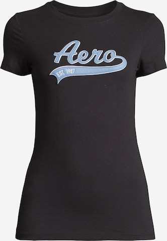 T-shirt AÉROPOSTALE en noir : devant