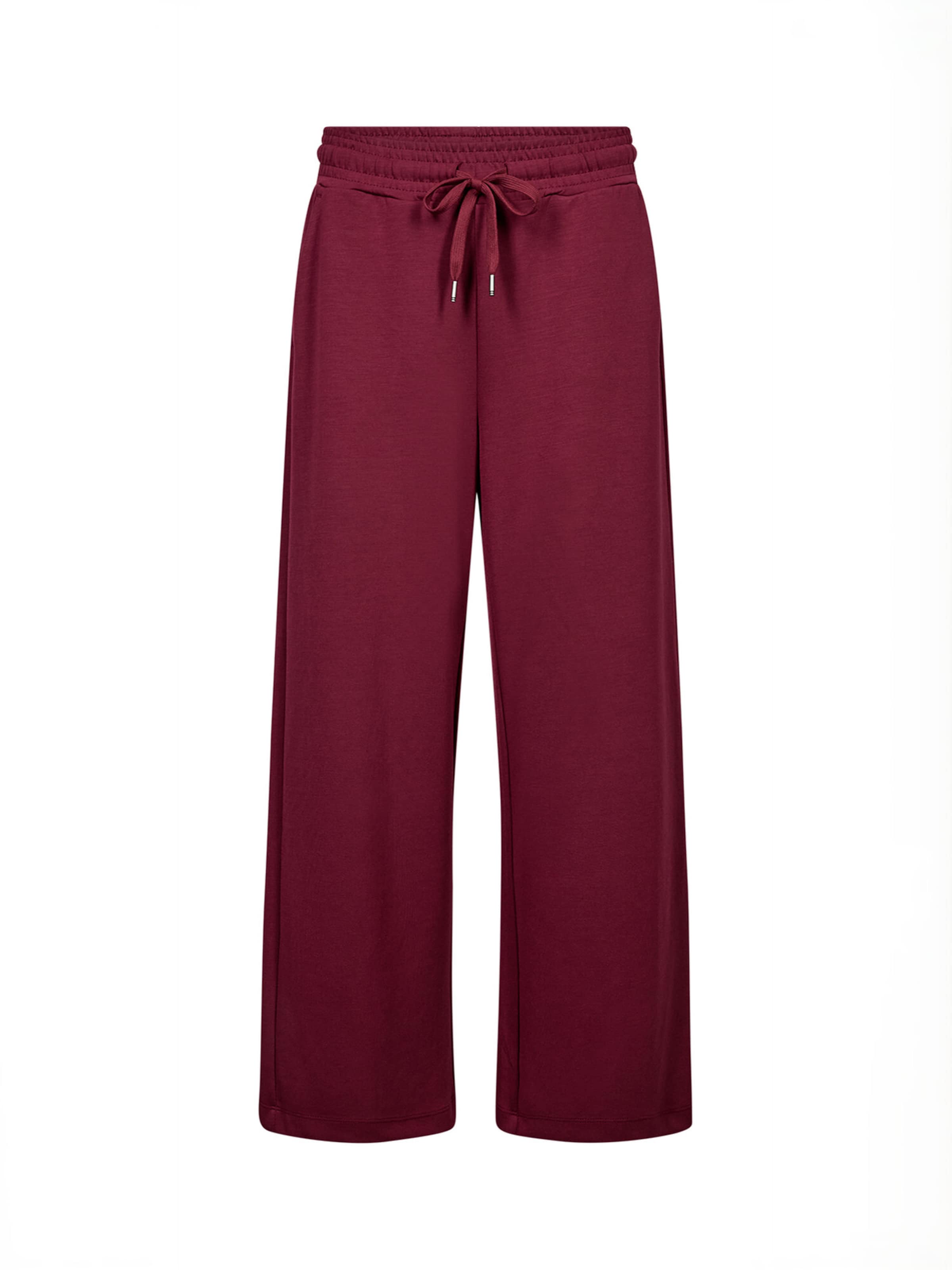 Soyaconcept Wide leg Broek ' SC-BANU ' in Rood: voorkant