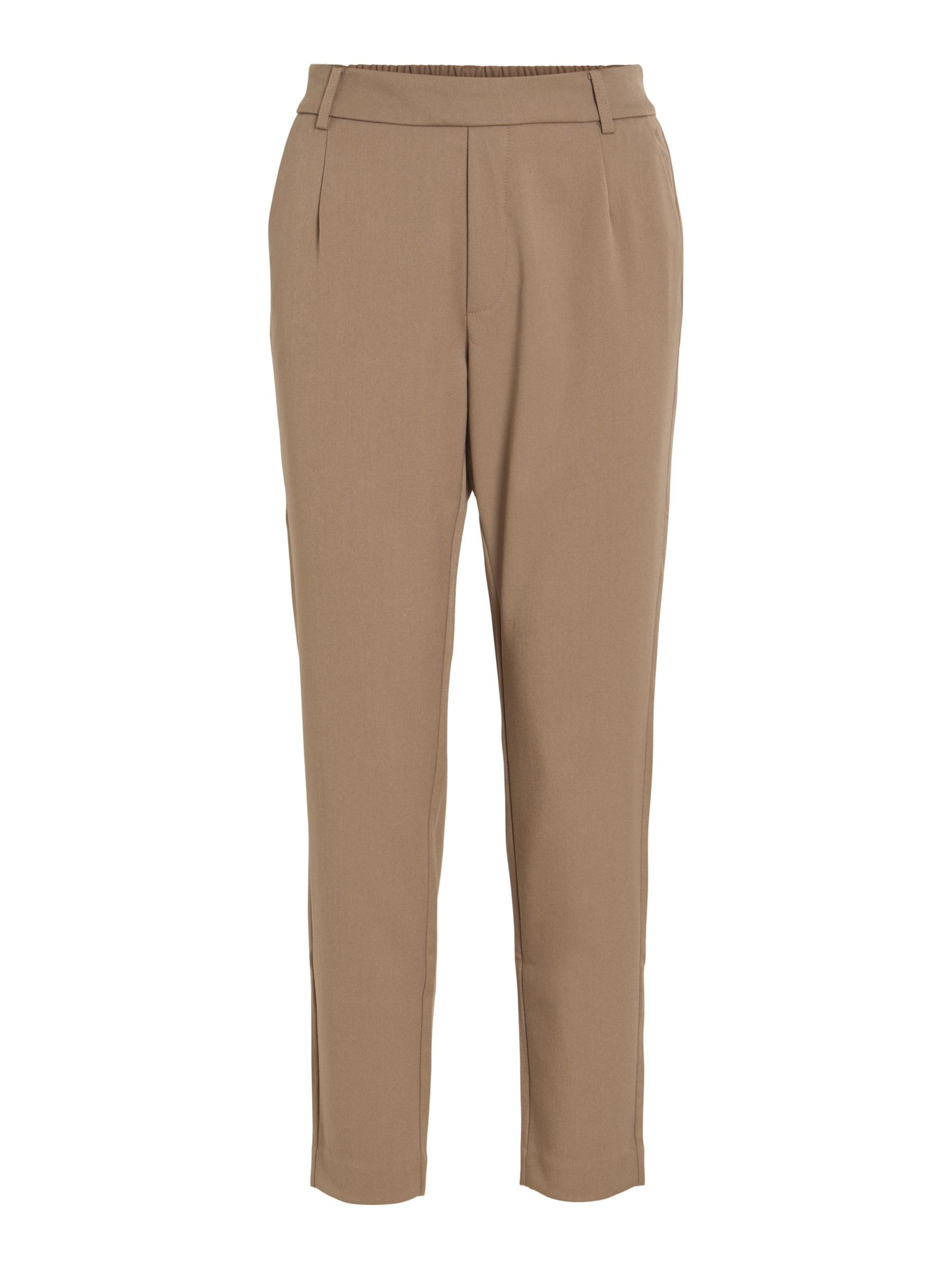 VILA - Slimfit Pantalón plisado 'VIVarone' en beige: frente