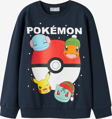 NAME IT Sweatshirt 'NKMSEVEN POKEMON' in Blau: Vorderseite