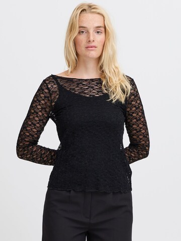 T-shirt 'Perla' ICHI en noir : devant
