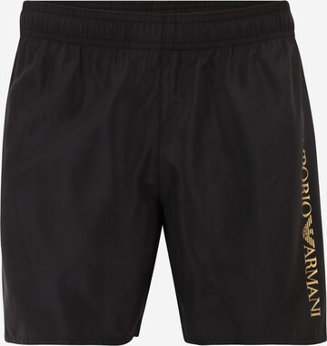 EA7 Emporio Armani Board Shorts in Black: front