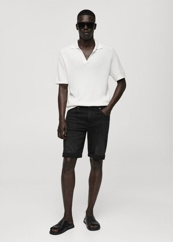 MANGO MAN Slimfit Shorts 'Rock' in Schwarz