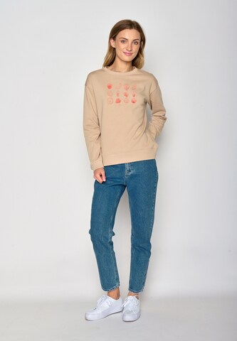 Felpa 'Bike ' di GREENBOMB in beige