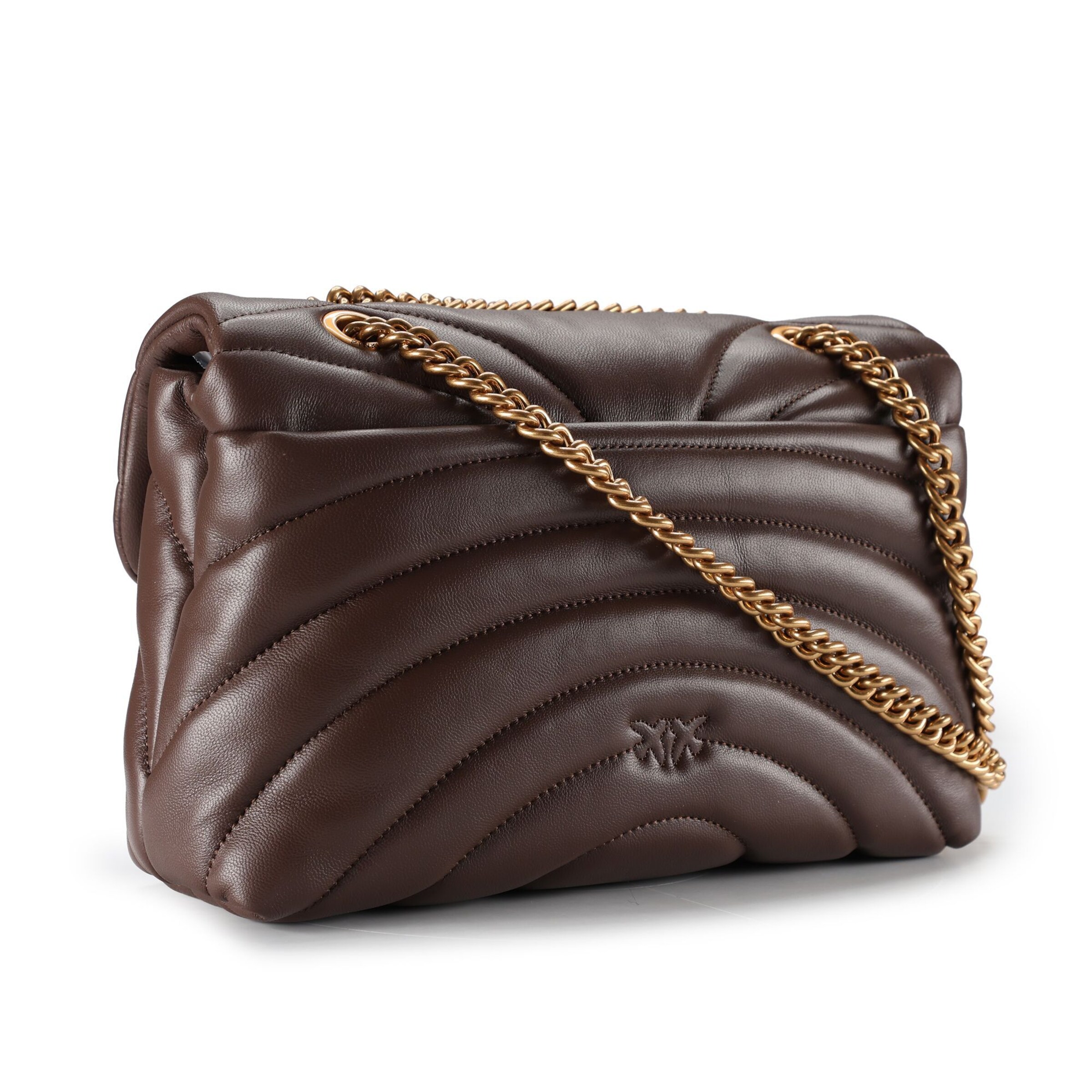 Borsa a spalla 'Love Puff ' di PINKO in marrone