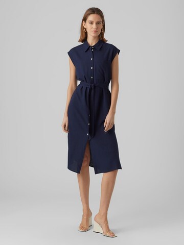 Robe-chemise 'MYMILO' VERO MODA en bleu : devant