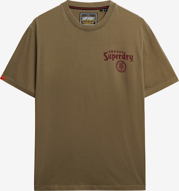 Superdry T-Shirt 'Tokyo Narrative' in Grün: Vorderseite