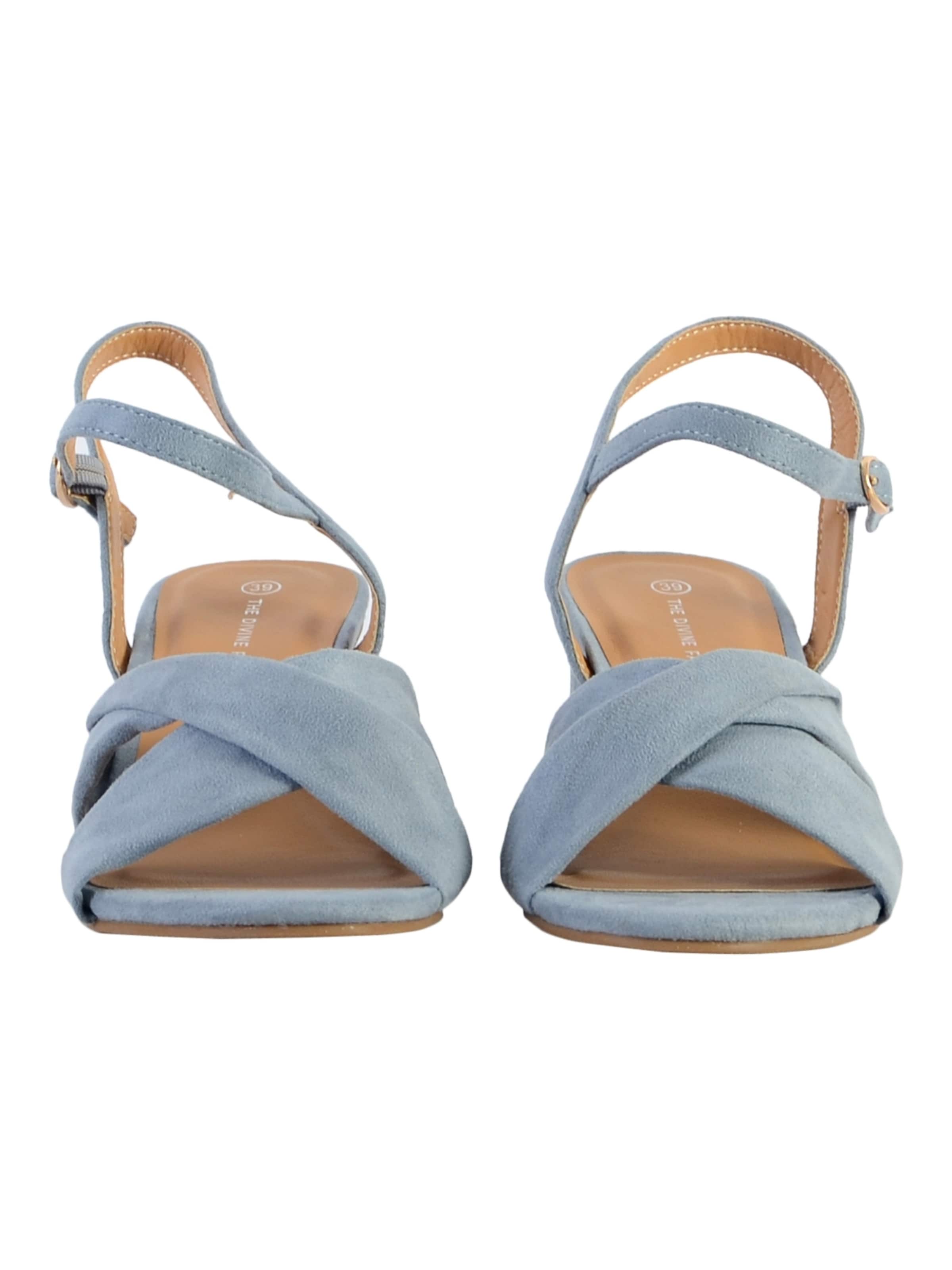 The Divine Factory Sandaal 'Sandalen mit Absatz' in Blauw