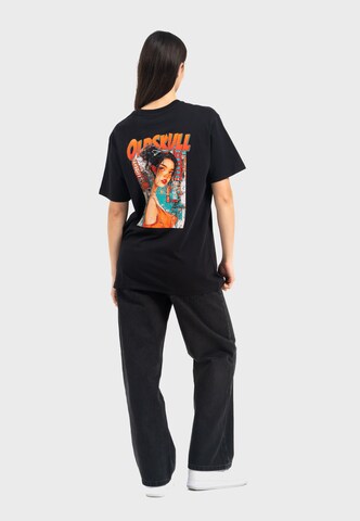 Oldskull Shirt 'Retro Pixel Lady' in Black