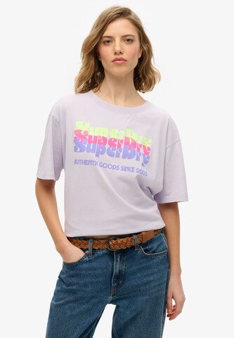 Maglietta di Superdry in lilla: frontale