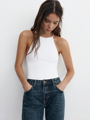 Pull&Bear T-shirtbody i vit: framsida