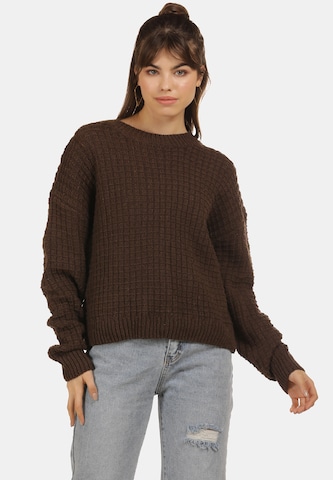 myMo NOW Sweater in Brown: front