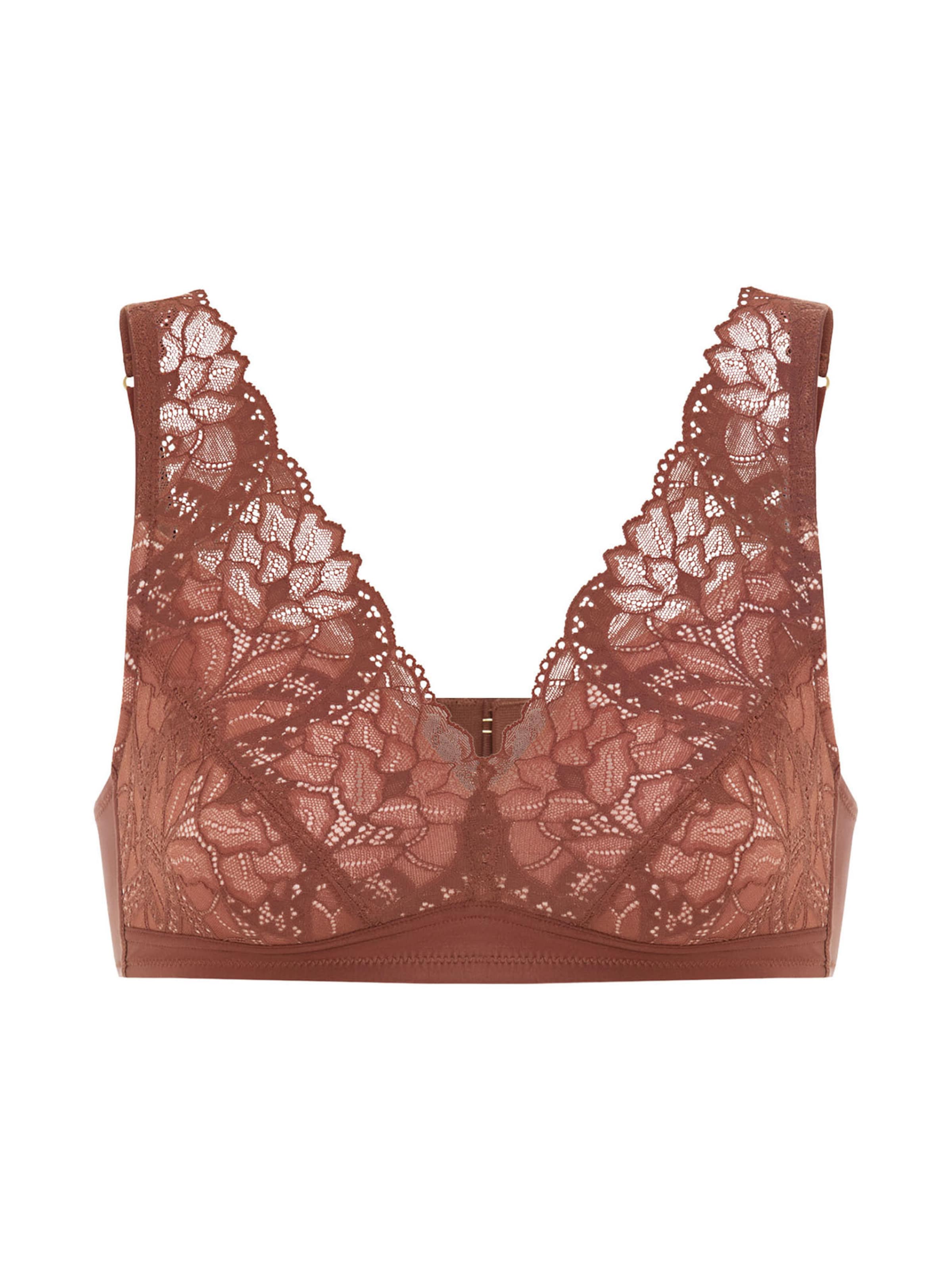 Hanro Bra ' Azelia ' in Brown: front