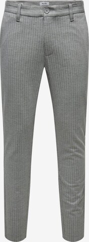 Pantaloni chino 'Mark' di Only & Sons in grigio: frontale