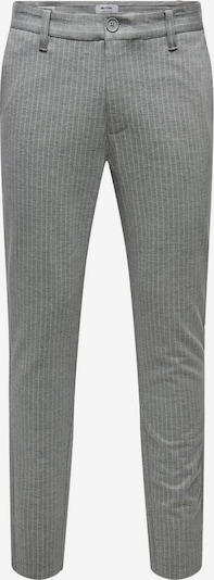 Pantaloni eleganți 'Mark' Only & Sons pe gri / alb, Vizualizare produs