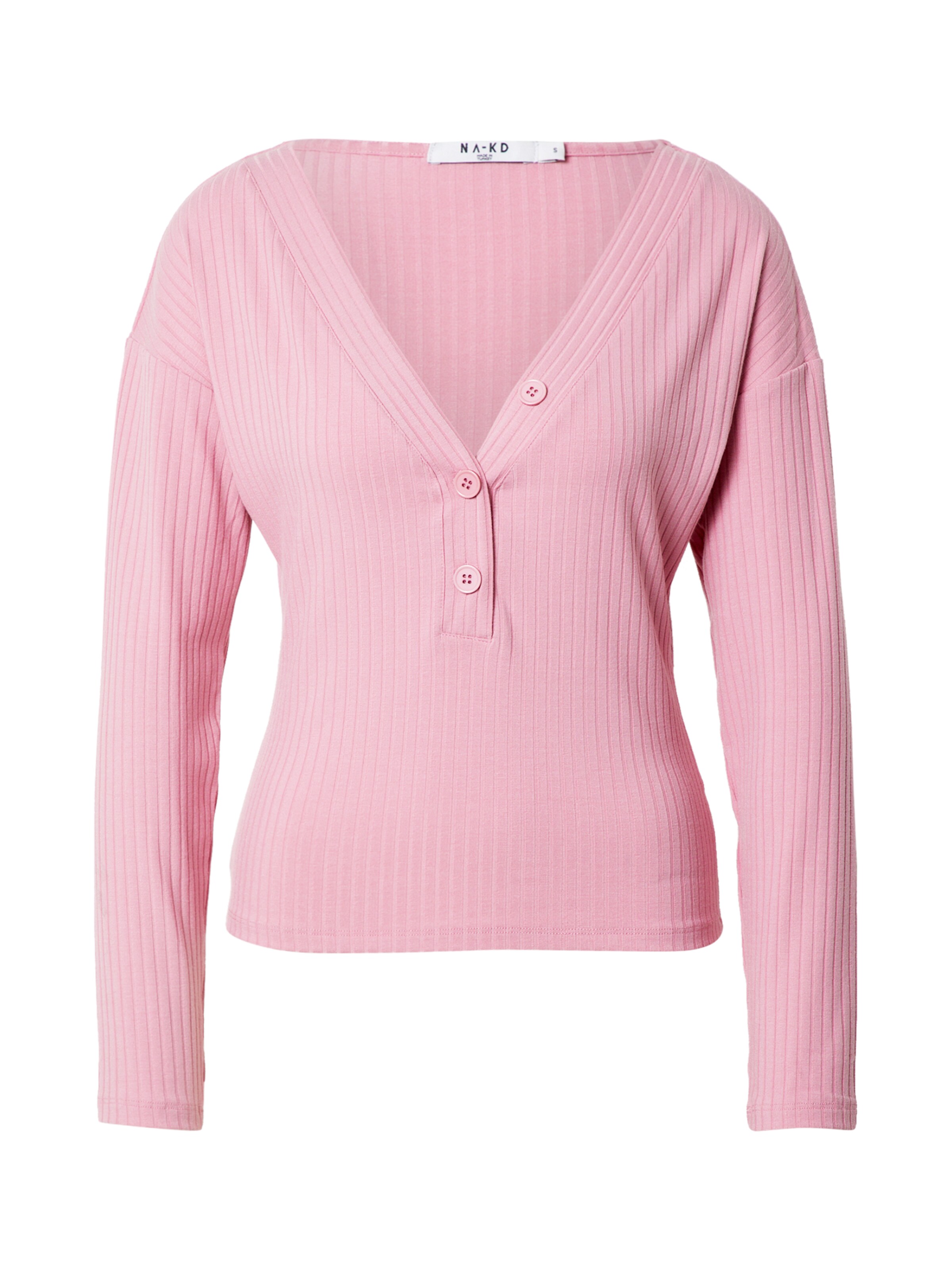 NA-KD Shirt in Roze: voorkant