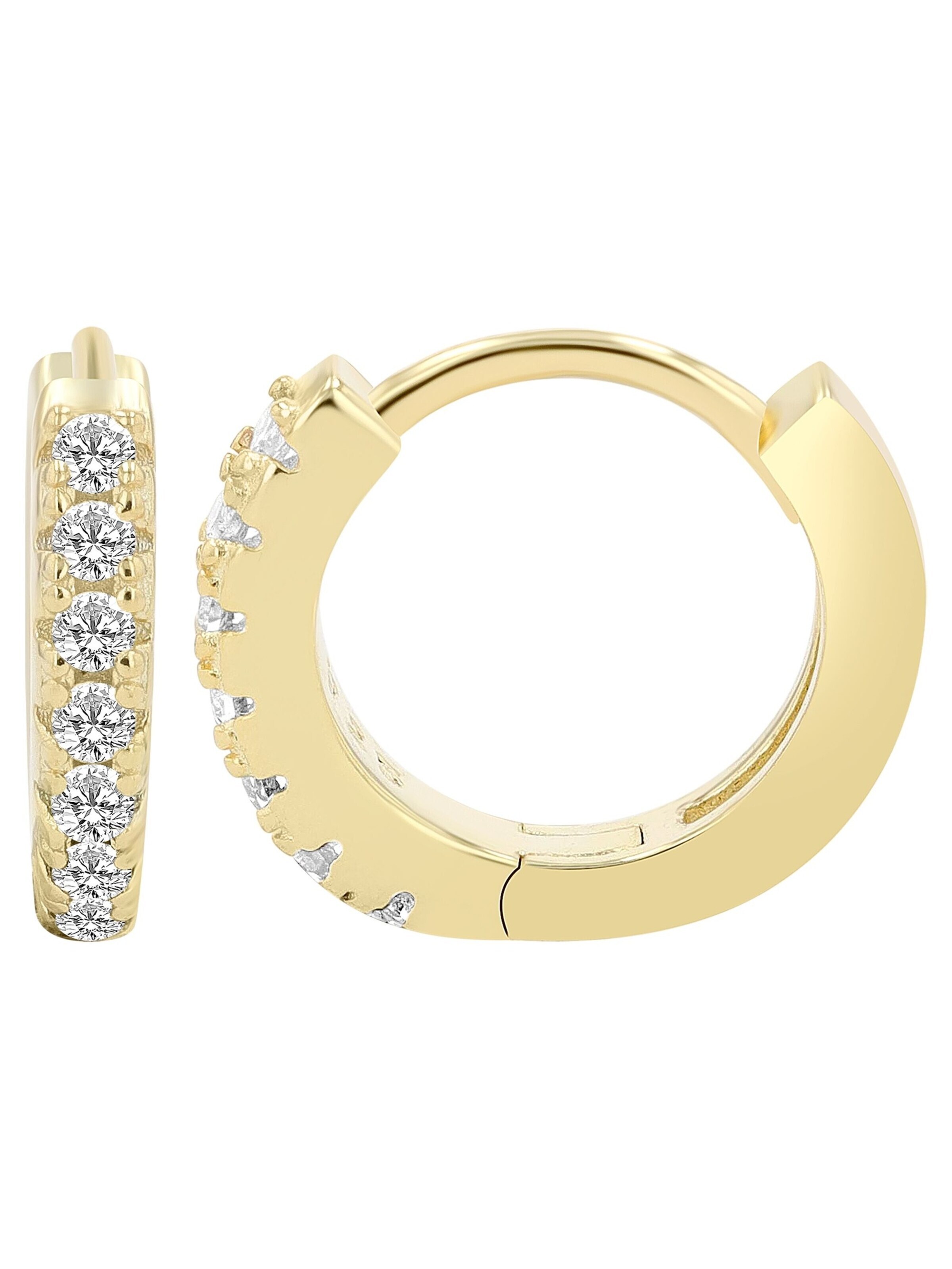 Akzent Earrings '"Mila" aus 925 Sterlingsilber, rhodiniert, langlebig' in Gold