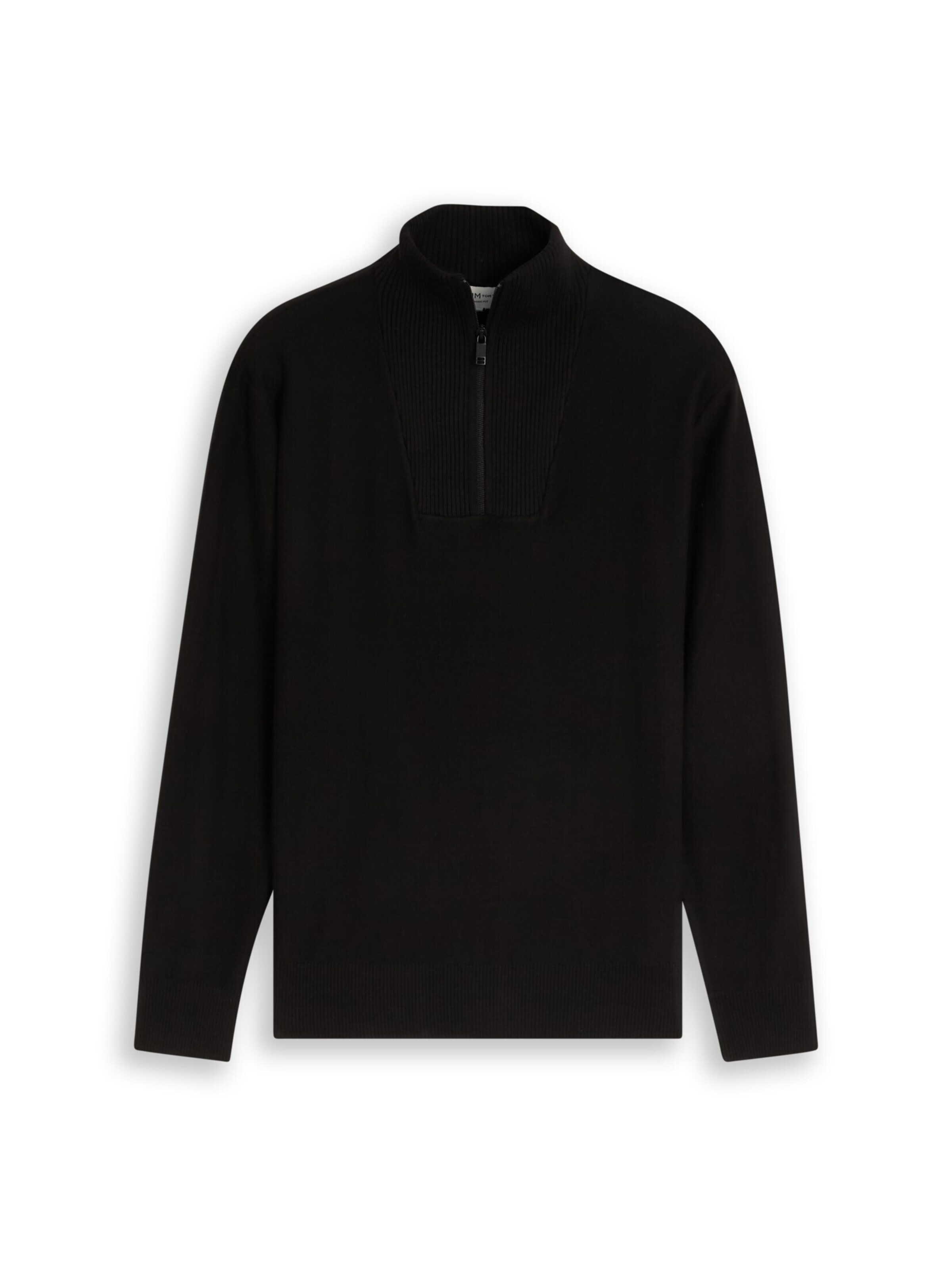 TOM TAILOR DENIM Sweater in Black: front