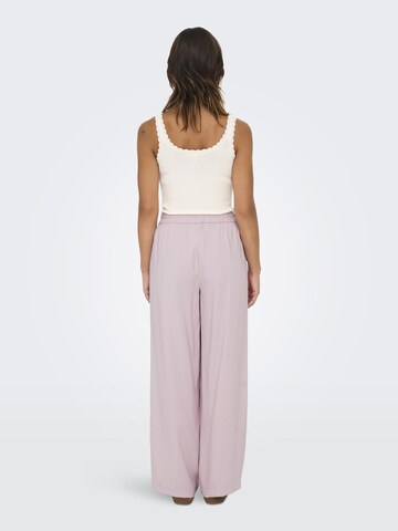 ONLY Loose fit Trousers 'ONLARIS' in Purple