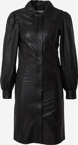 Robe-chemise Maze en noir : devant