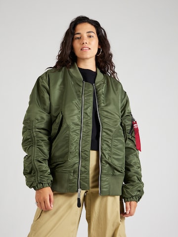 ALPHA INDUSTRIES Prechodná bunda - Zelená: predná strana