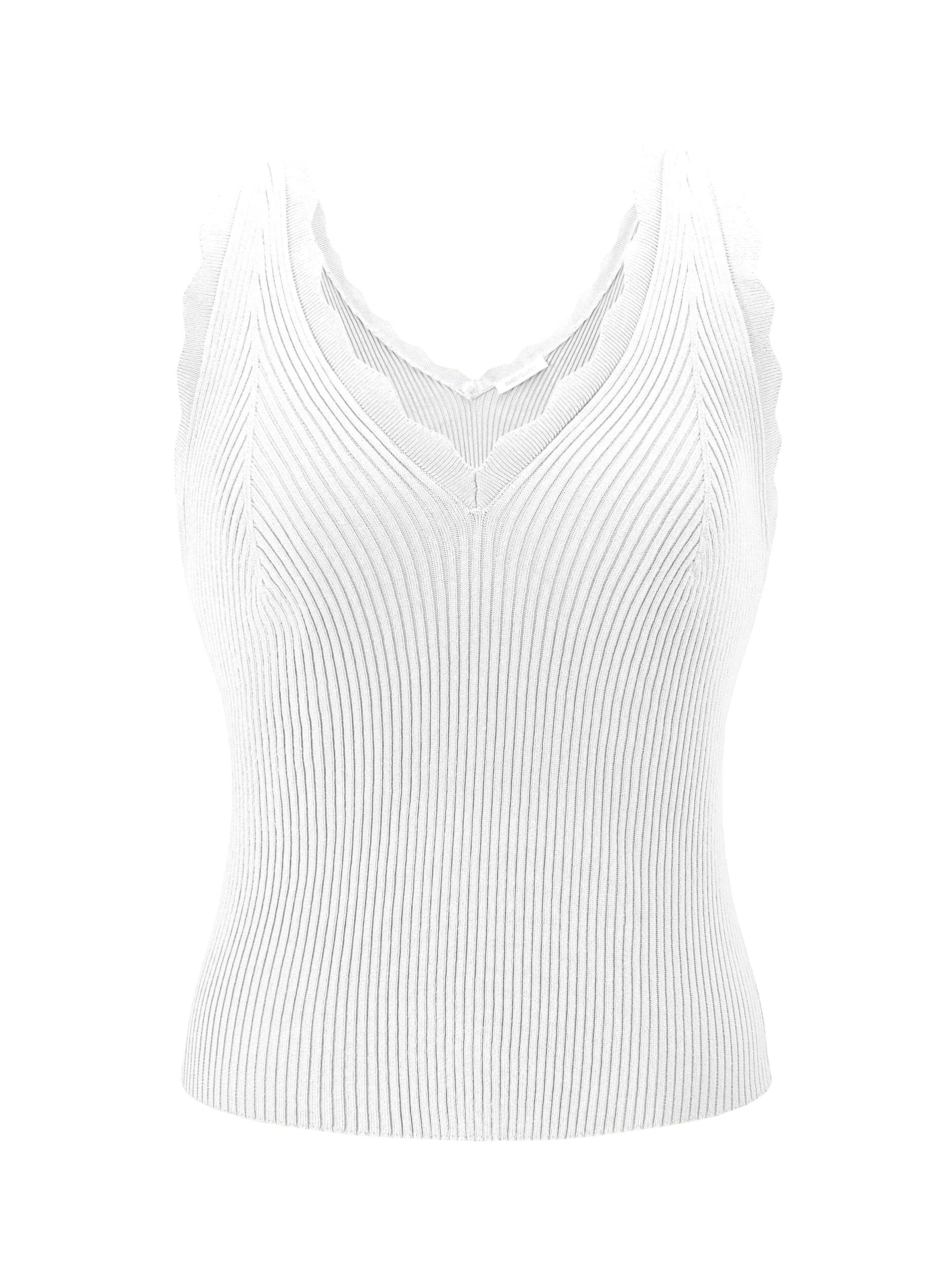 SASSYCLASSY Sticktop‌‌‌ in Weiß: Vorderseite