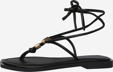 Trendyol T-bar sandals in Black: front
