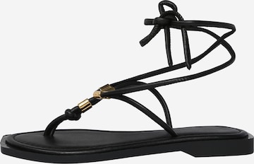 Tongs Trendyol en noir : devant