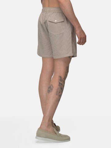 Shorts de bain 'Seersucker' Vercate en marron