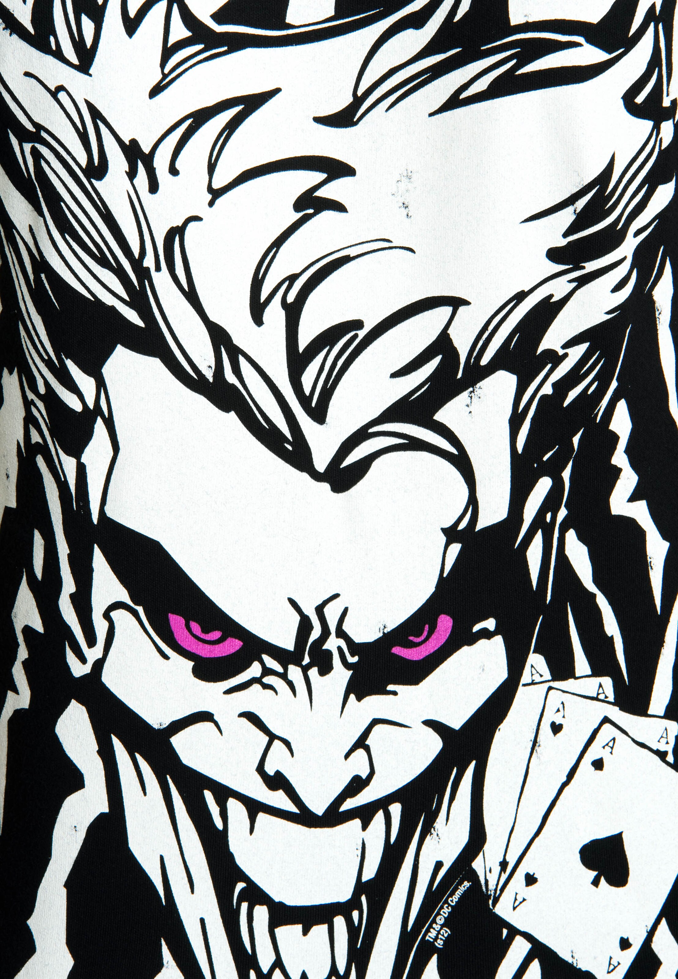 LOGOSHIRT Shirt 'The Joker' in Zwart