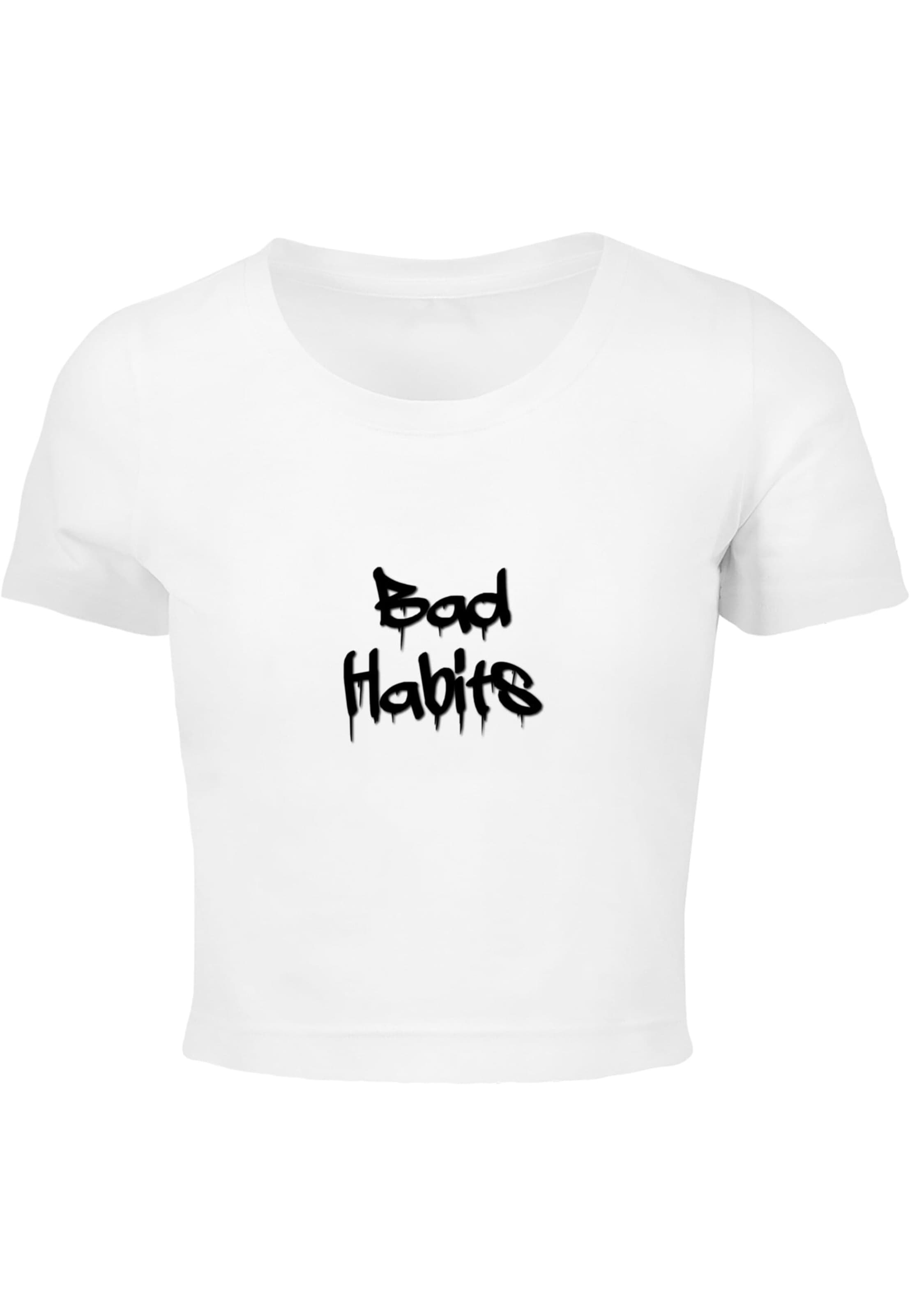 Merchcode Shirt 'Bad Habits' in White: front