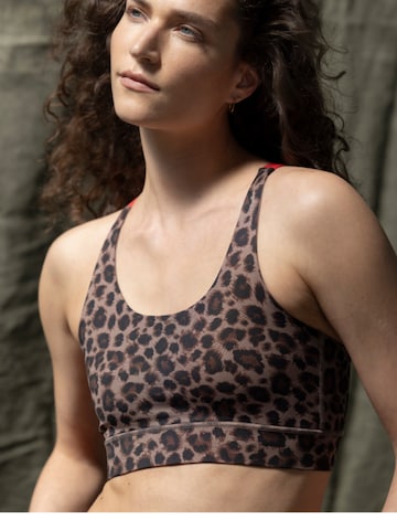 Soutien-gorge de sport Hey Honey en marron : devant