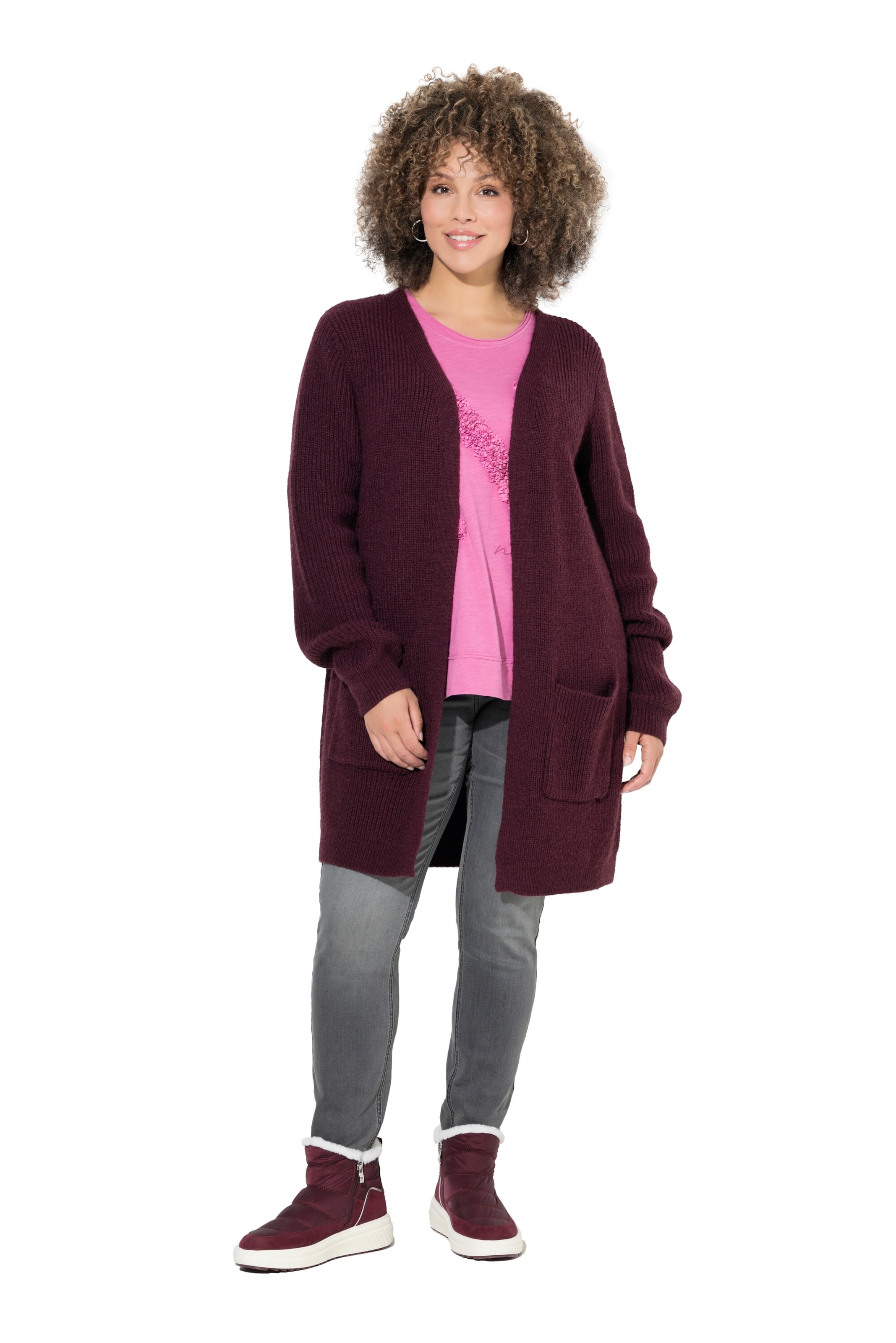 Ulla Popken Strickjacke in Lila