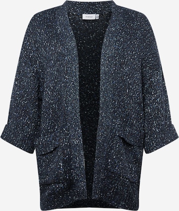 Fransa Curve Knit cardigan 'SPOT CAR' in Black: front